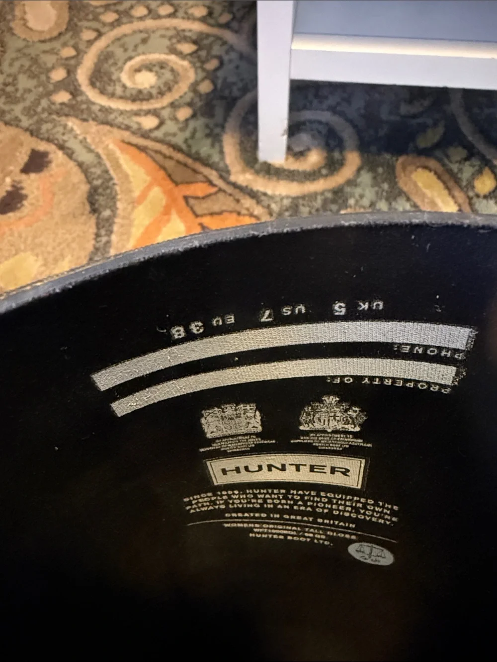 Hunter Tall Gloss Black Rain Boots - Classic Logo
